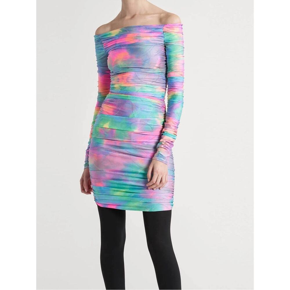 SIES MARJAN *Rare* Khloé Kardashian's Neon Multi Jolene Glitter Dress